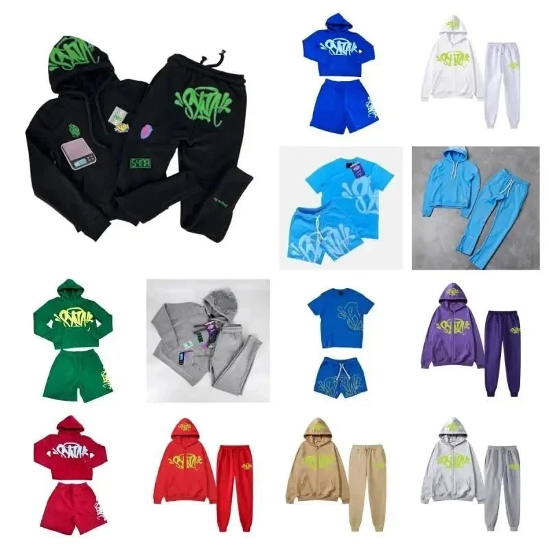 SATA Streetwear Hoodie and Pants Set for Men Women Casual Fashion Outfits