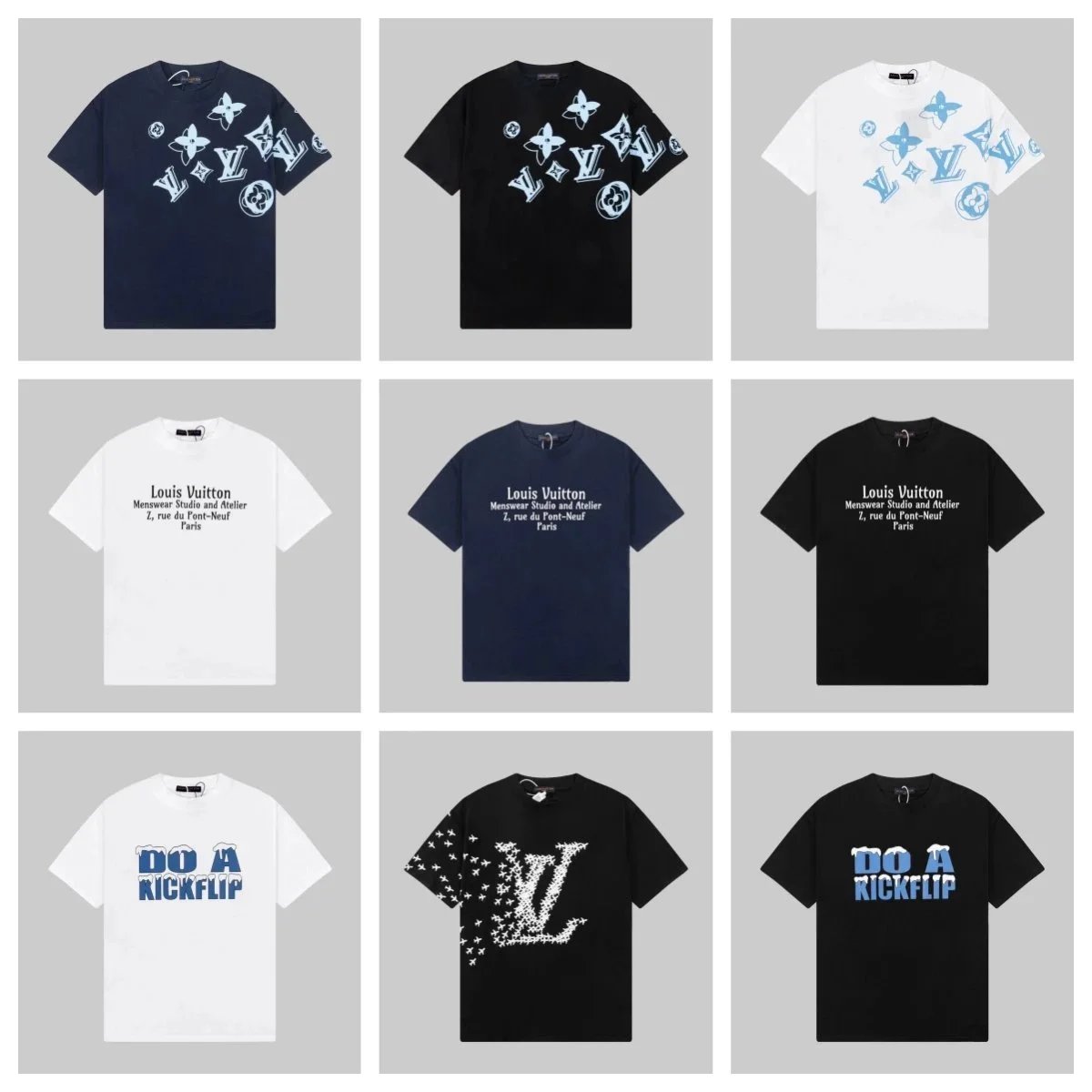 Louis Vuitton Men's T-Shirts with LV Monogram and Graphic Prints