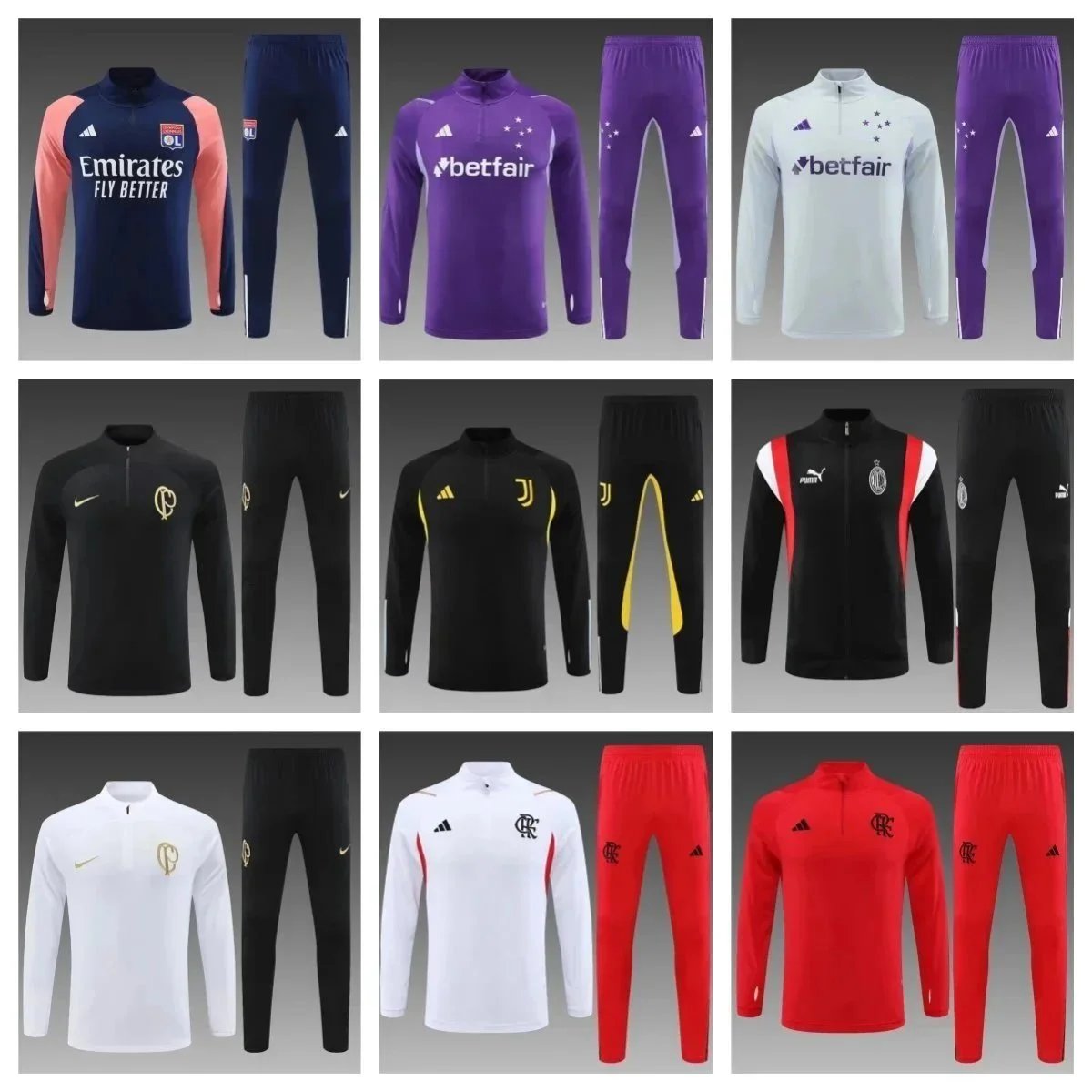 Official Football Training Tracksuits for Men - Adidas, Nike, Puma