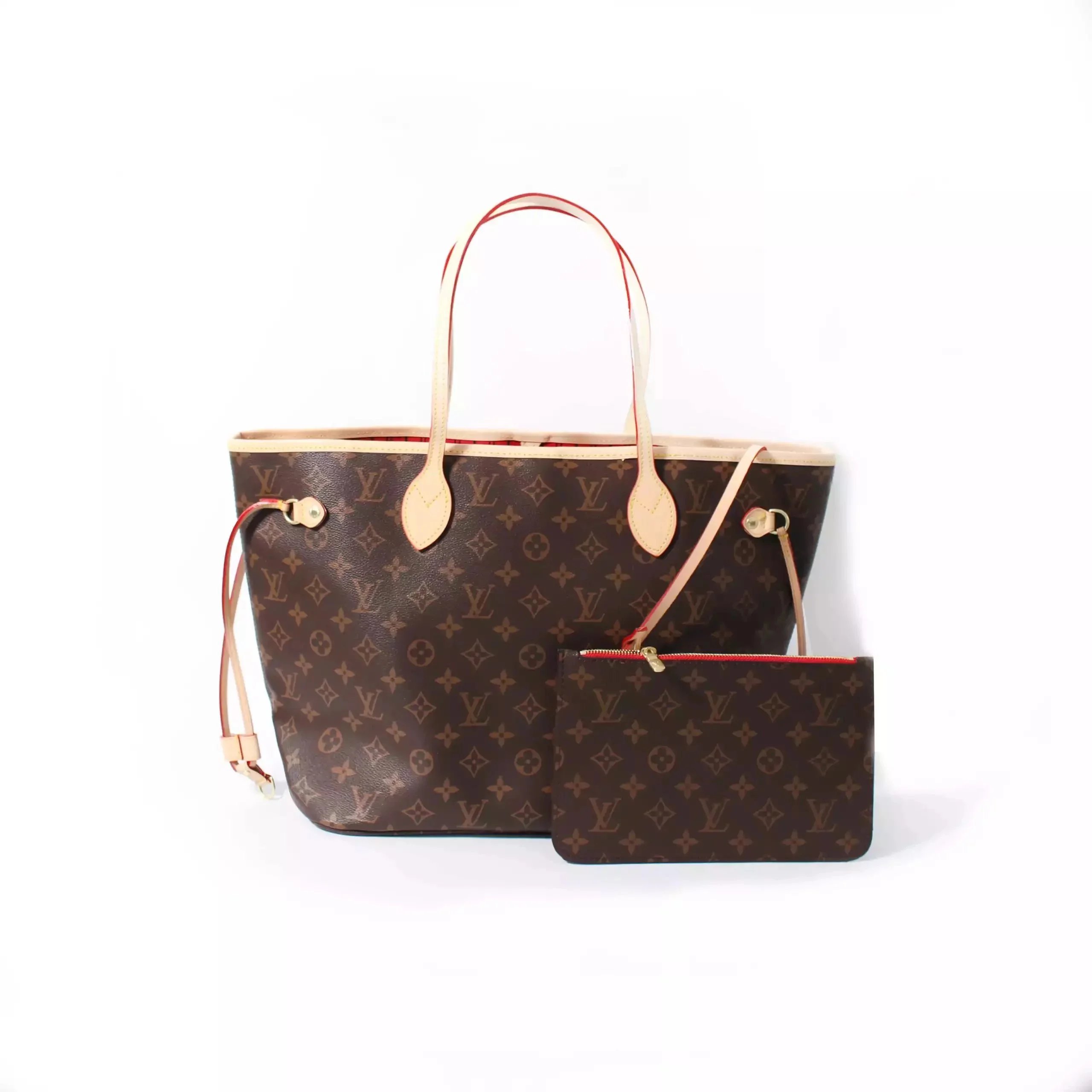 Louis Vuitton Neverfull GM Monogram Canvas Tote Bag with Pouch