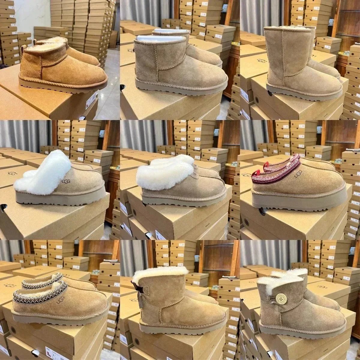 LGE Classic Short Sheepskin Winter Boots for Women and Men
