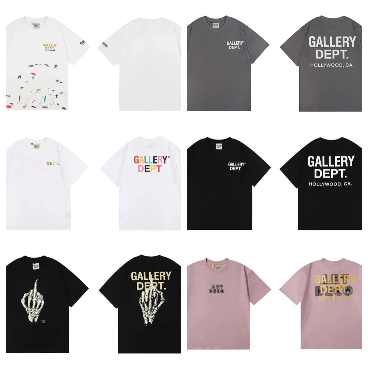 Gallery Dept T-Shirts Unisex Streetwear Fashion Tees