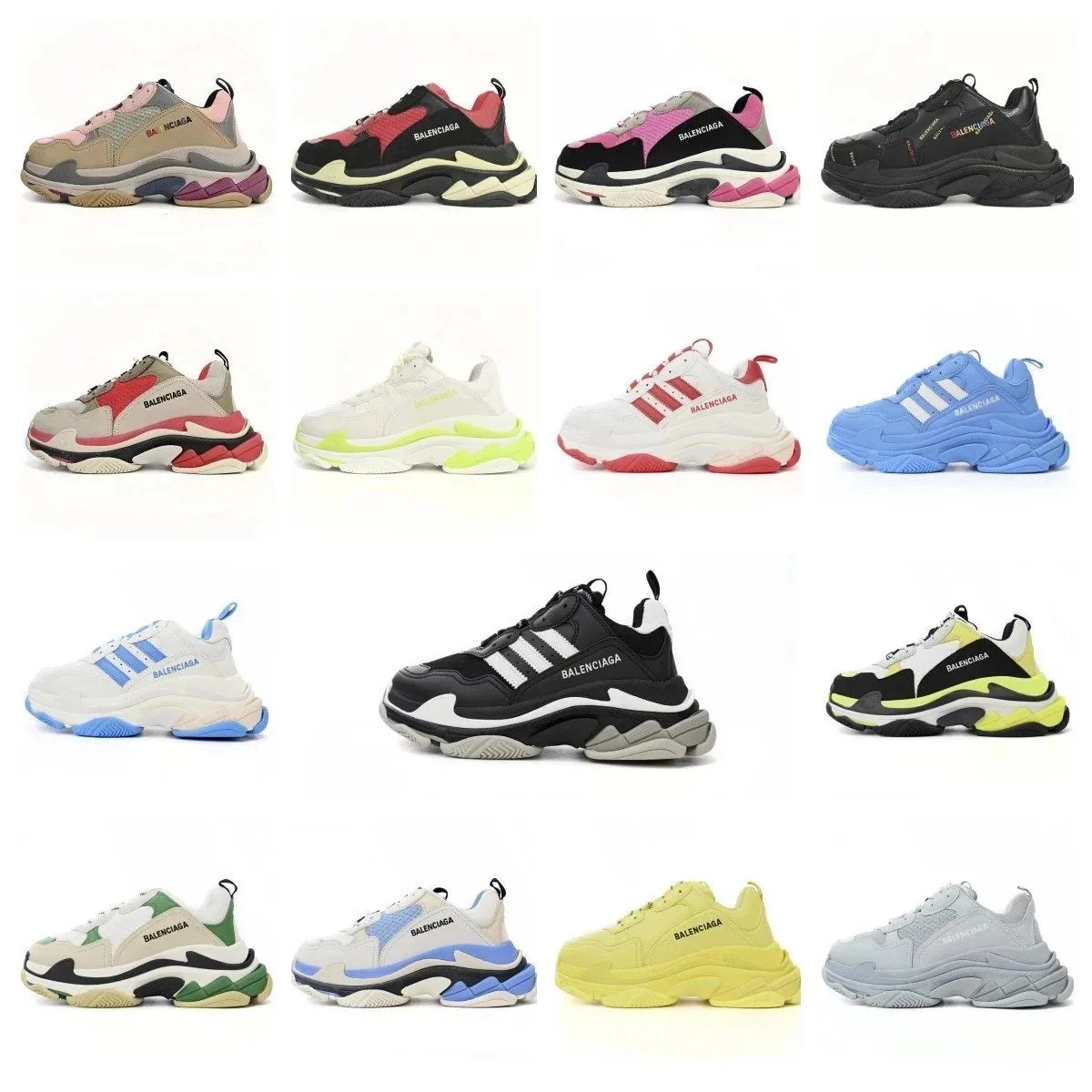 Balenciaga Triple S Sneakers Unisex Fashion Chunky Trainers
