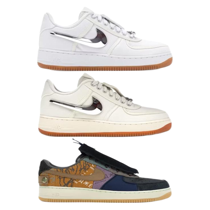 Nike Air Force 1 Low White Silver Swoosh Sneakers
