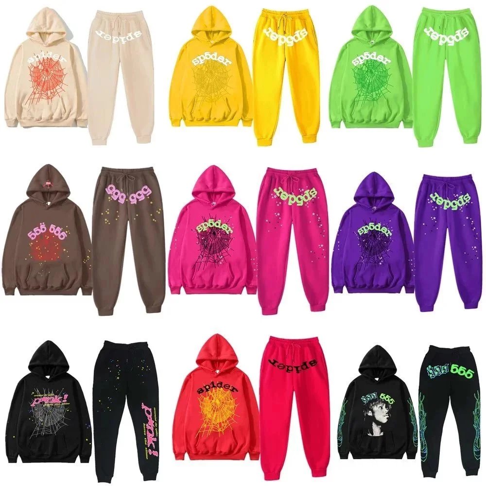 Spider666 Hoodie and Pants Set - Trendy Streetwear Matching Outfit