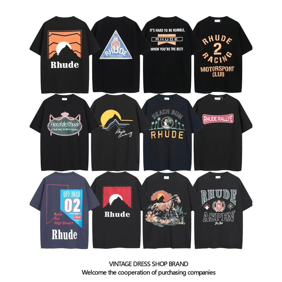 Rhude Vintage T-Shirts Collection for Men and Women