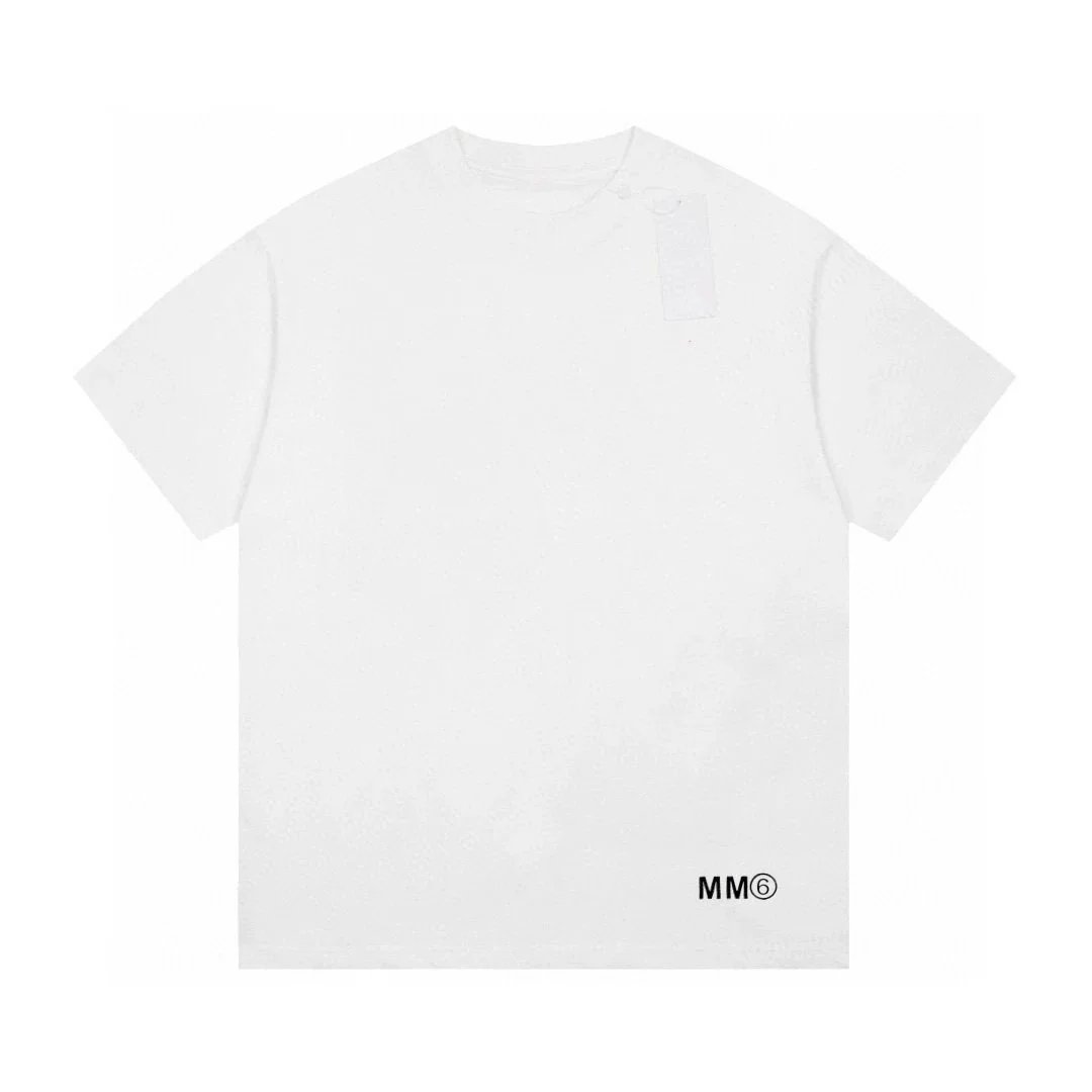 MM6 White Logo T-Shirt for Men and Women