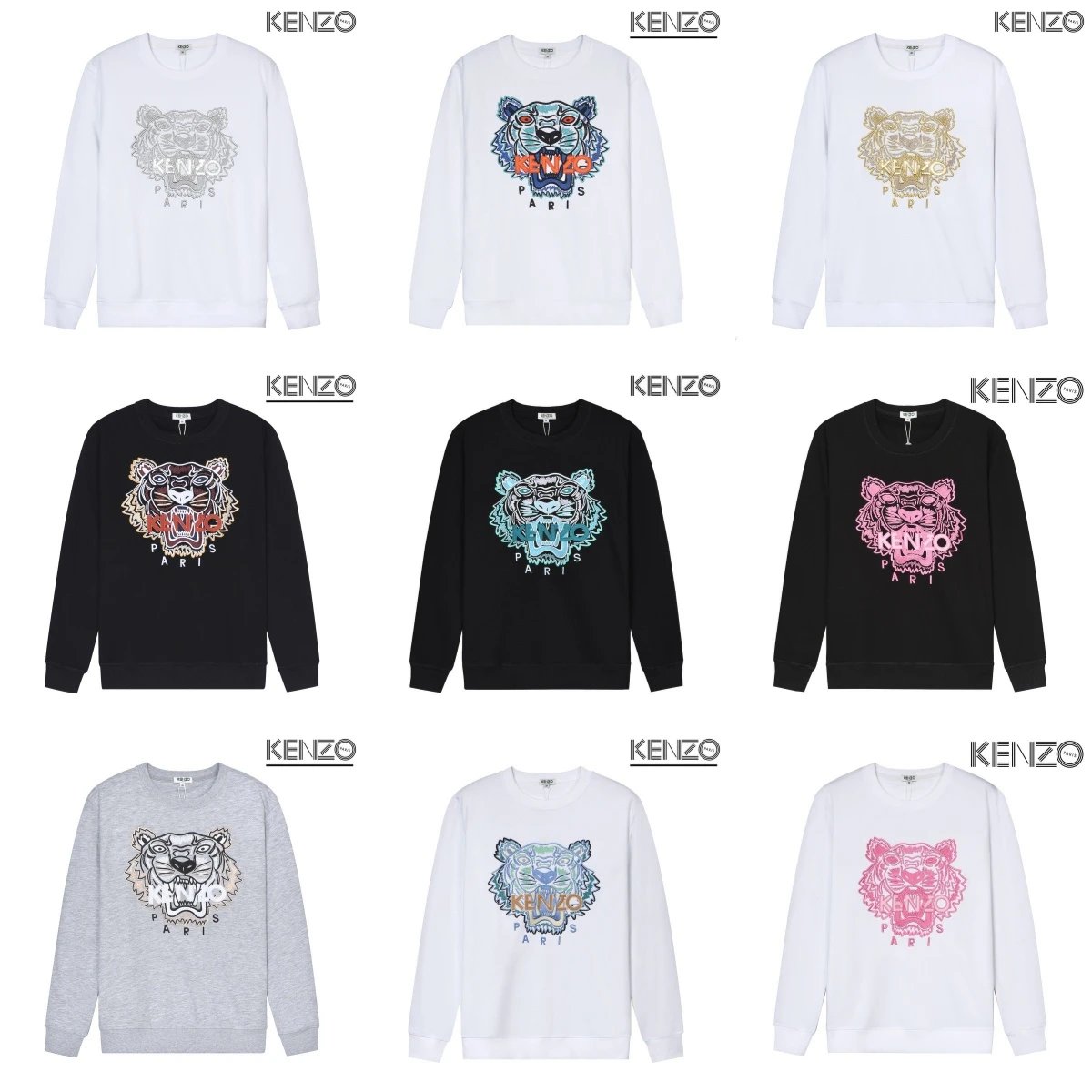 KENZO Tiger Head Logo Sweatshirt for Men and Women