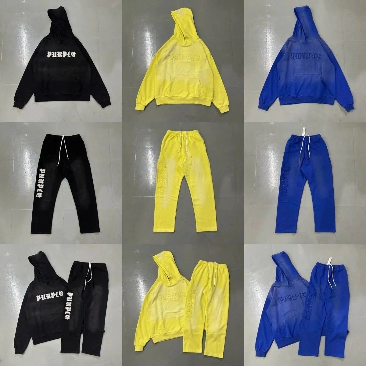 PURPC Hoodie and Sweatpants Set - Casual Matching Tracksuit for Men and Women