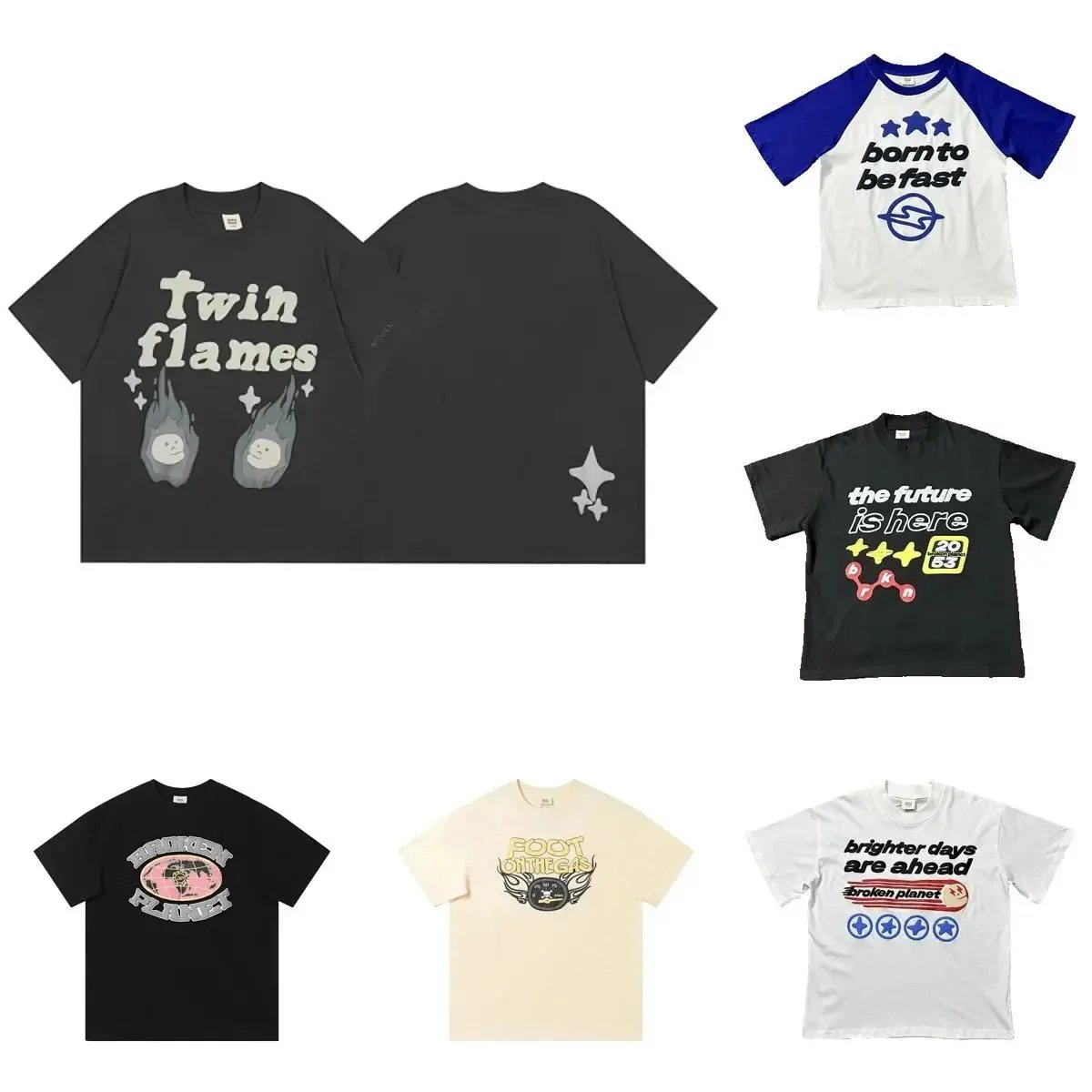 Twin Flames T-Shirt | Born to Be Fast Graphic Tee | Broken Planet Collection