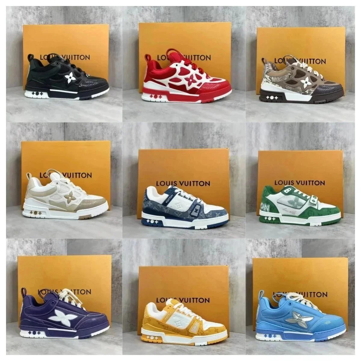 Louis Vuitton LV Trainer Sneakers Men Women Fashion Sport Shoes