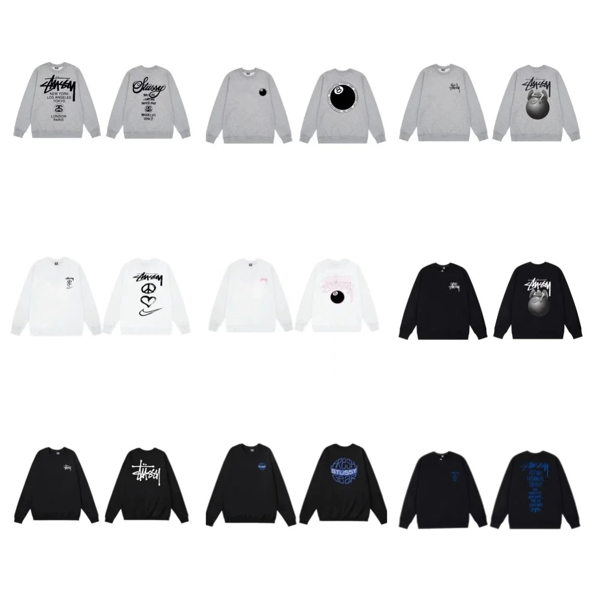Stussy Crewneck Sweatshirts Collection - Streetwear Fashion