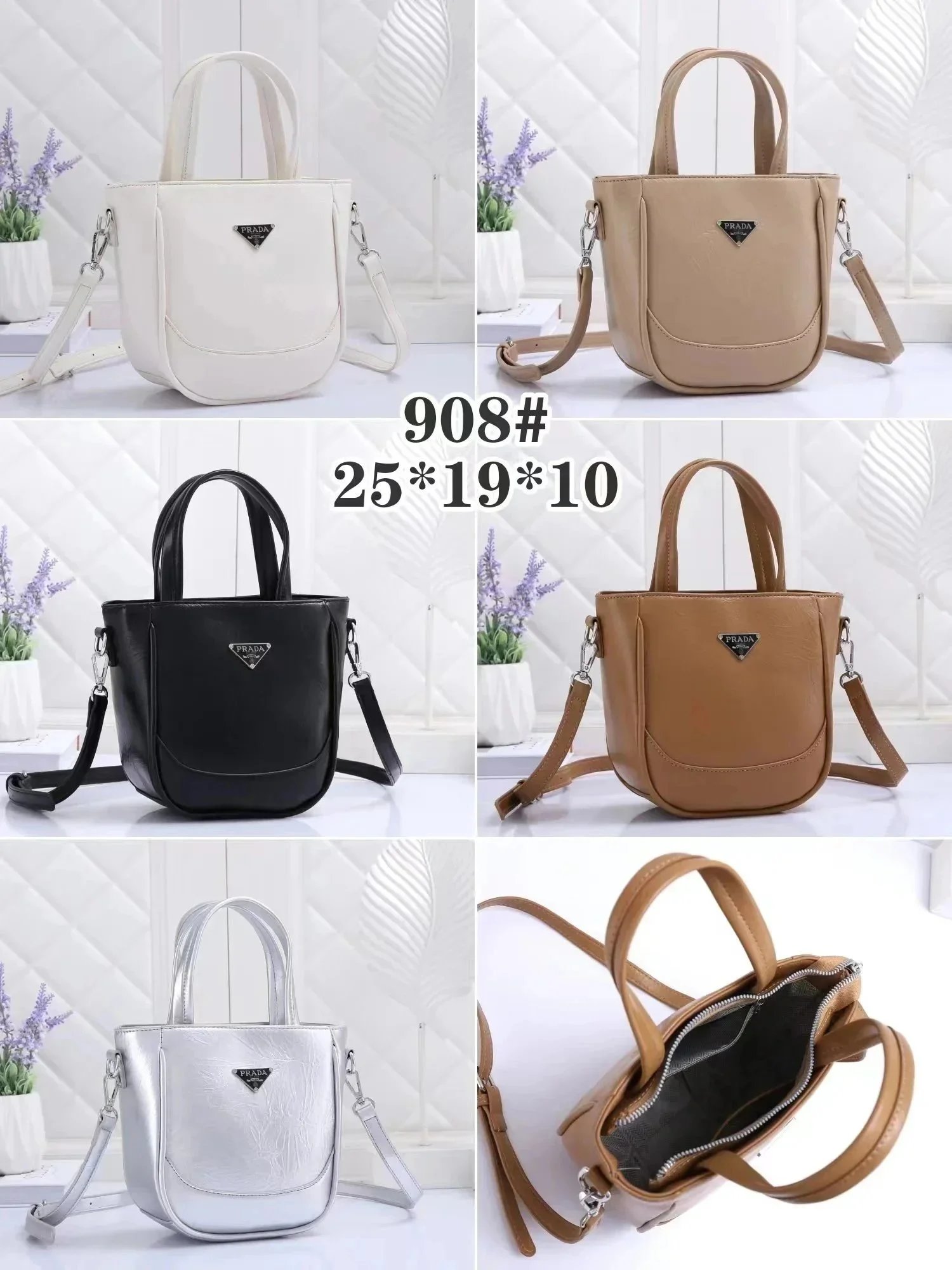 PRADA 908# Women's Fashion Handbag Crossbody Bag Tote Bag