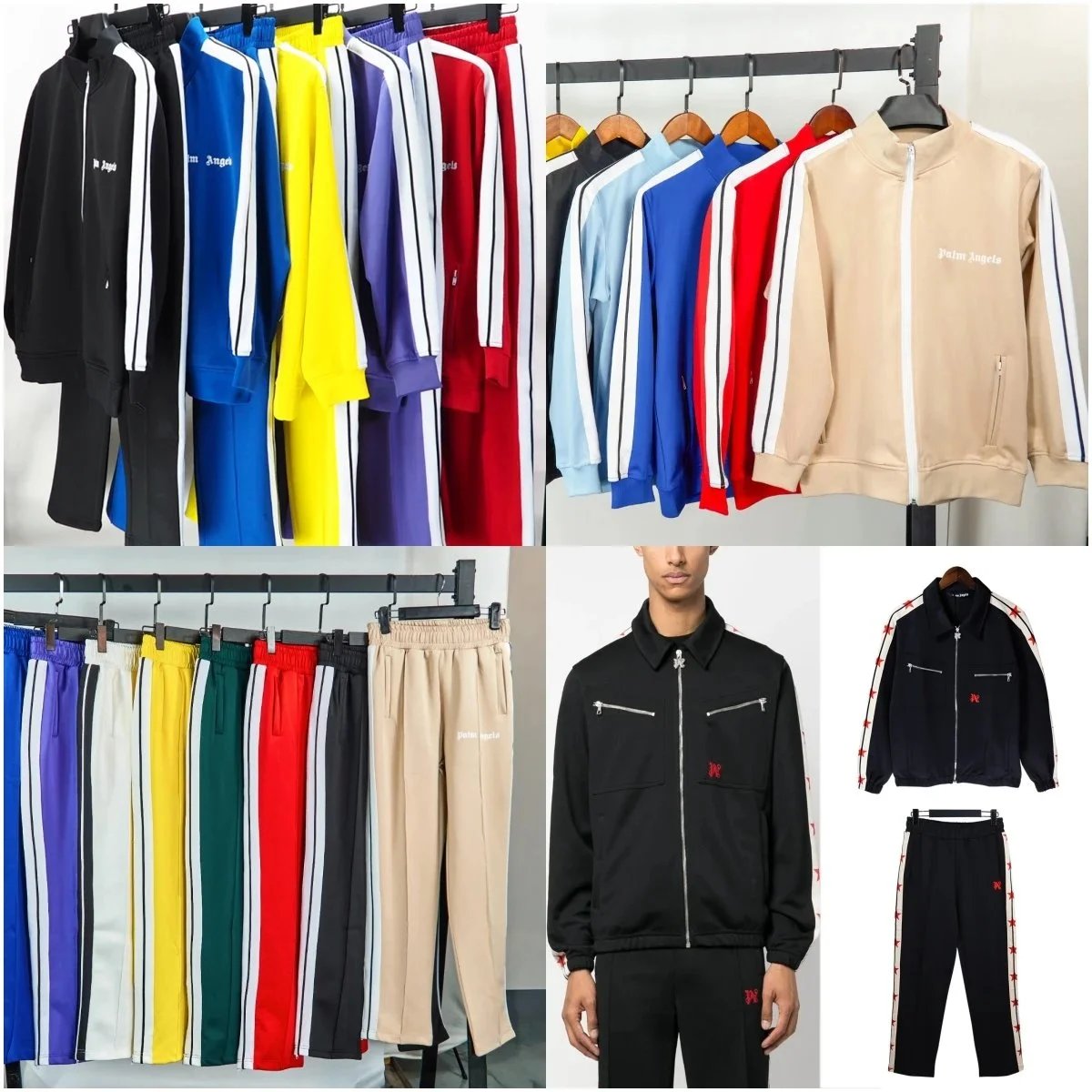 Palm Angels Track Suit Set Men's Sportswear Jacket and Pants