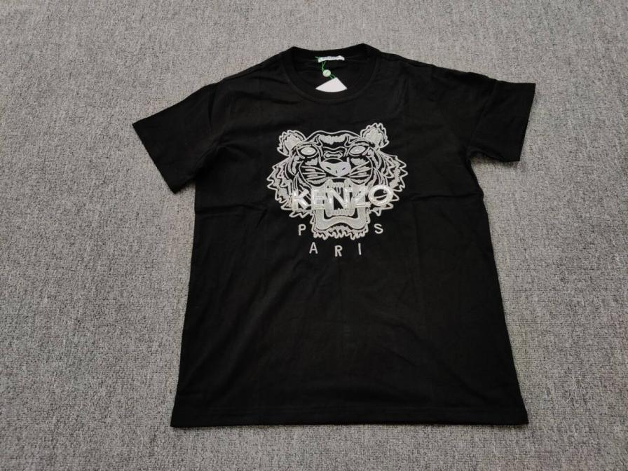 KENZO Paris Tiger Logo Black T-Shirt for Men and Women