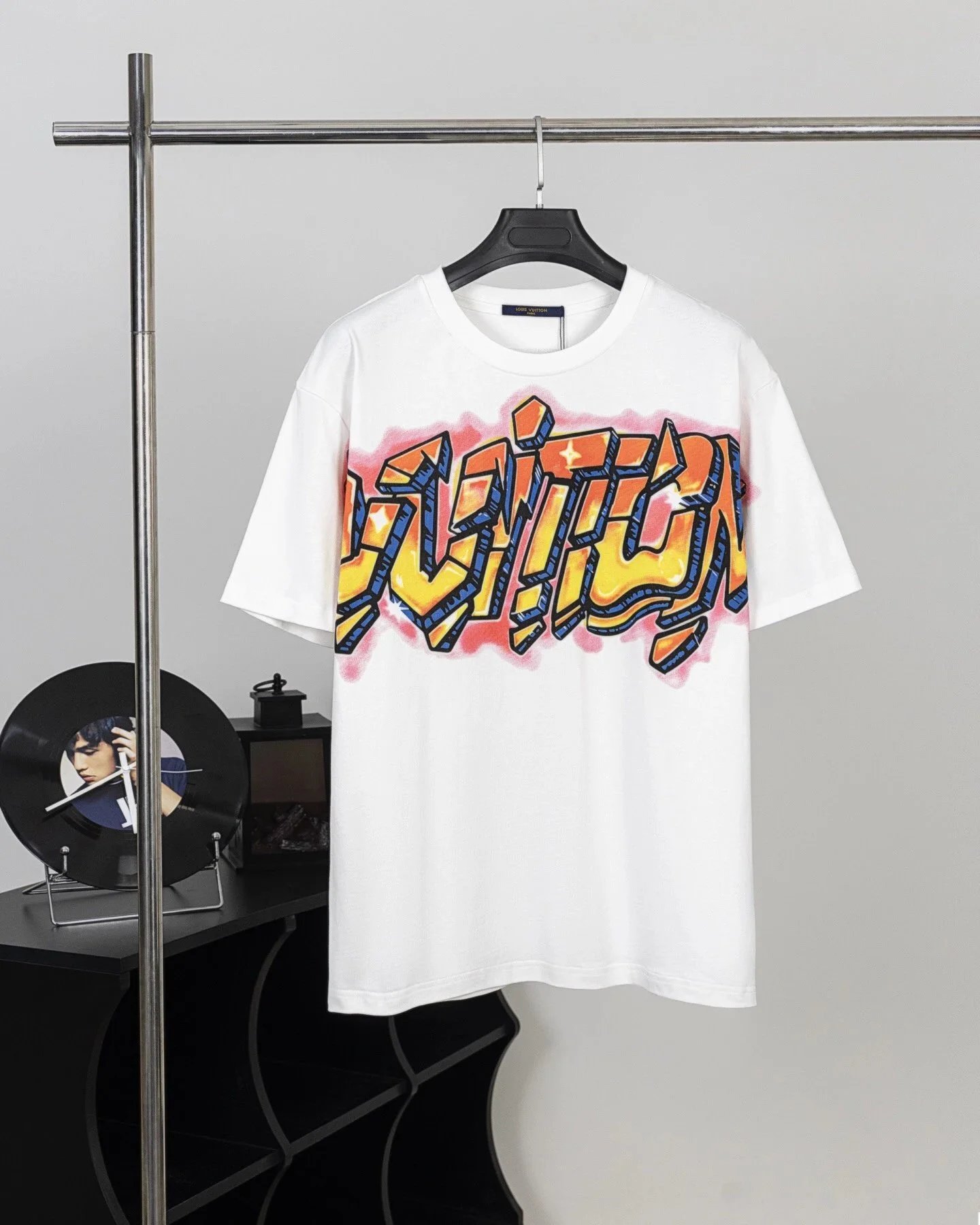 Louis Vuitton Graffiti Print White T-Shirt
