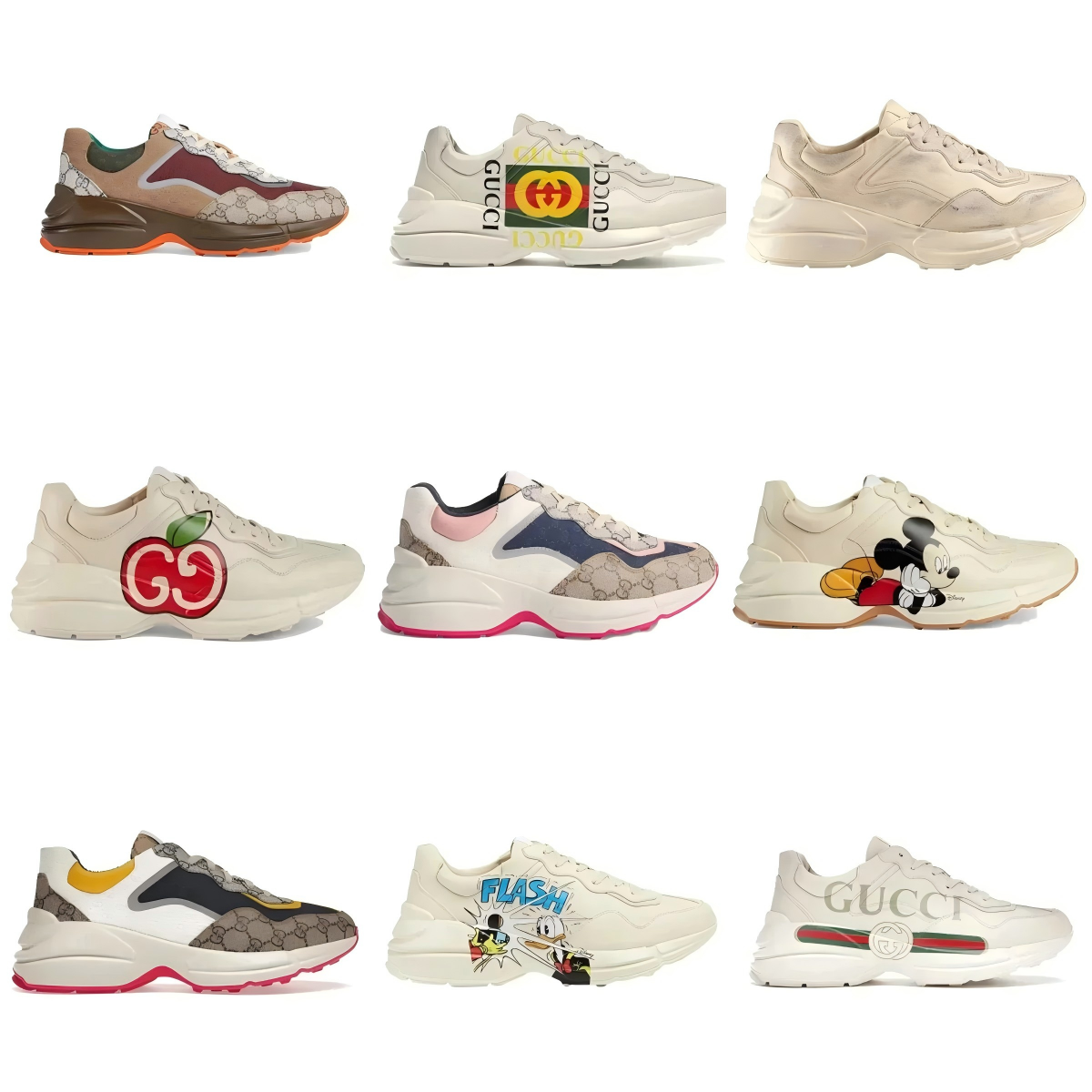 Gucci Rhyton Sneakers Collection - Limited Edition Designer Shoes