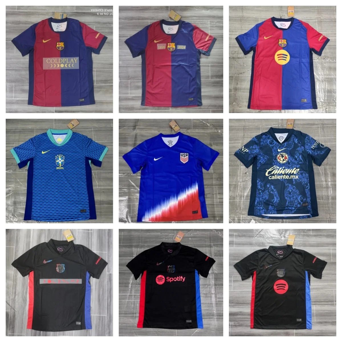Nike Football jerseys FC Barcelona USA Brazil Mexico Soccer Shirts