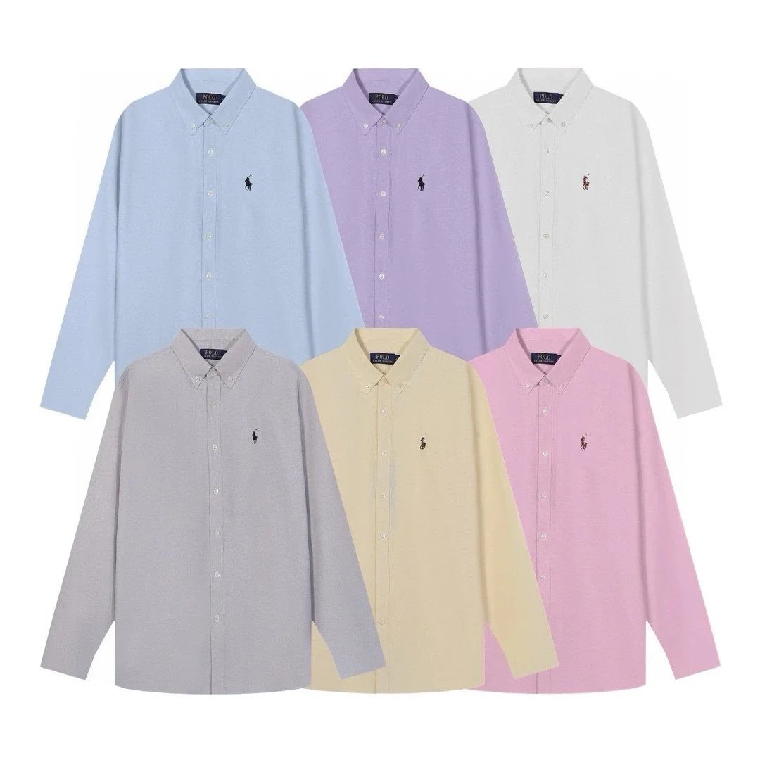 Polo Ralph Lauren Men's Long Sleeve Oxford Shirt in Pastel Colors