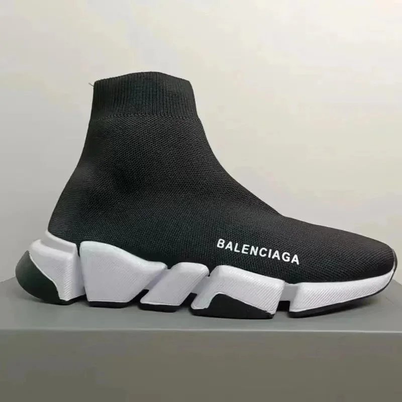 Balenciaga Speed Trainer Black Knit Sneakers