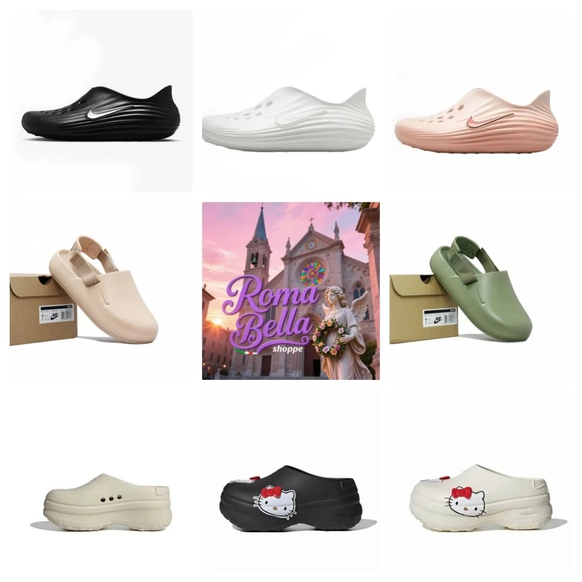 Nike Crocs Shoes for Women and Men - Comfortable Slip-On Clogs with Hello Kitty Design