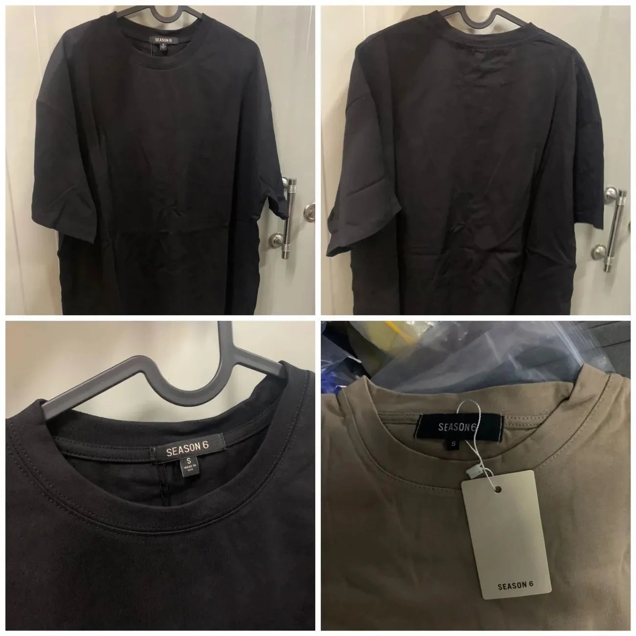 SEASON 6 Oversized Black T-Shirt for Men and Women