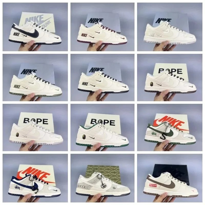 Nike Dunk Low White Sneakers Collection