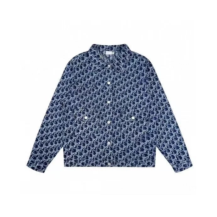 Dior Oblique Print Blue Cotton Jacket