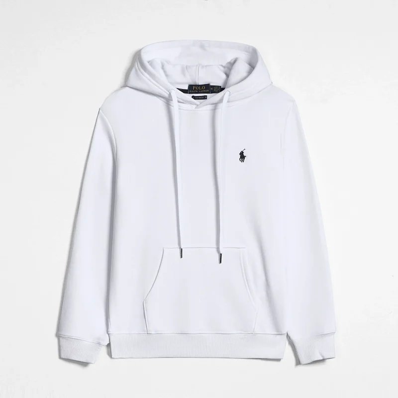 White Polo Ralph Lauren Hoodie with Pony Logo