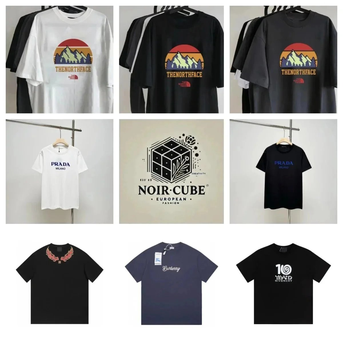 Premium Designer T-Shirts for Men - The North Face, Prada, Burberry & Givenchy Styles