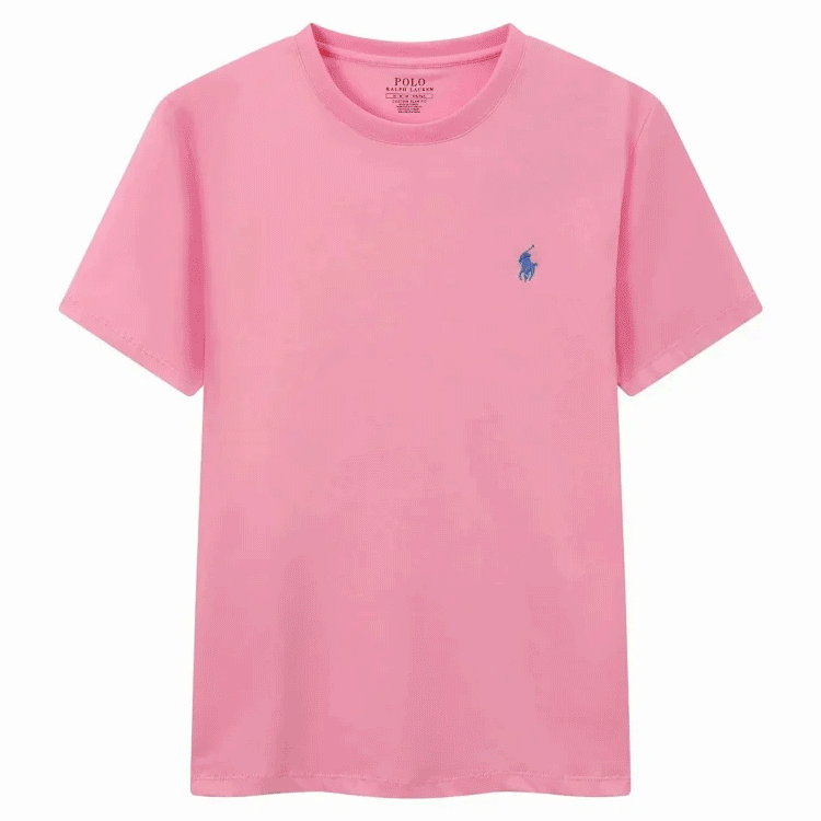 Pink Polo Ralph Lauren Classic Cotton T-Shirt for Men