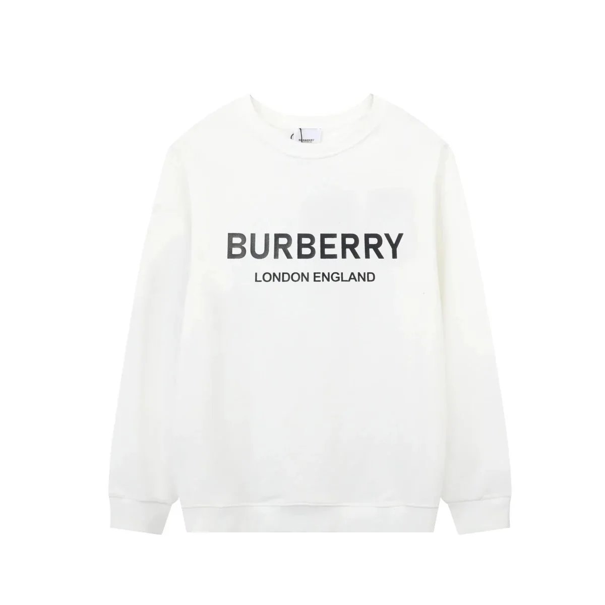 Burberry Logo Print Crewneck Sweatshirt White