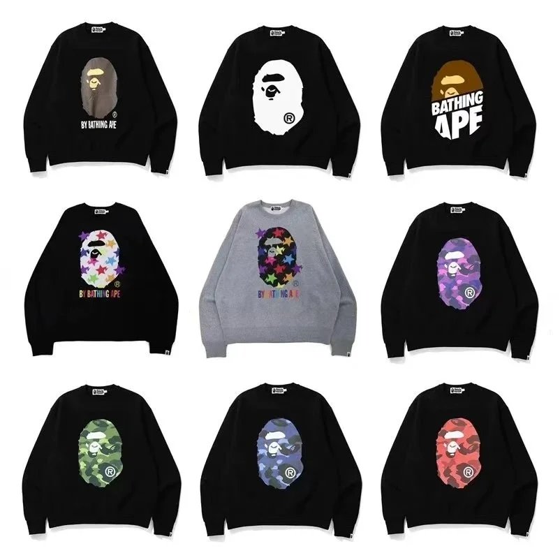 BAPE Ape Head Crewneck Sweatshirt - Multiple Colors and Designs