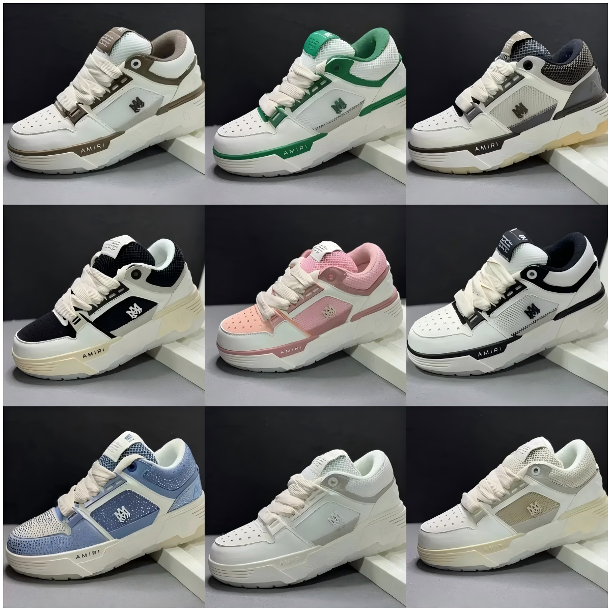 AMIRI Low Top Sneakers for Men and Women Fashionable Streetwear Shoes
