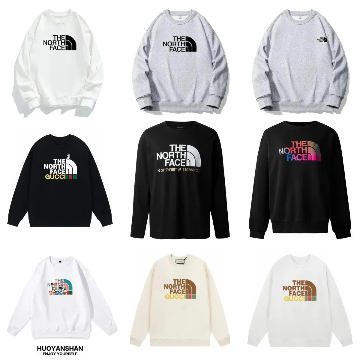 The North Face x Gucci Collaboration Sweatshirts Unisex Crewneck
