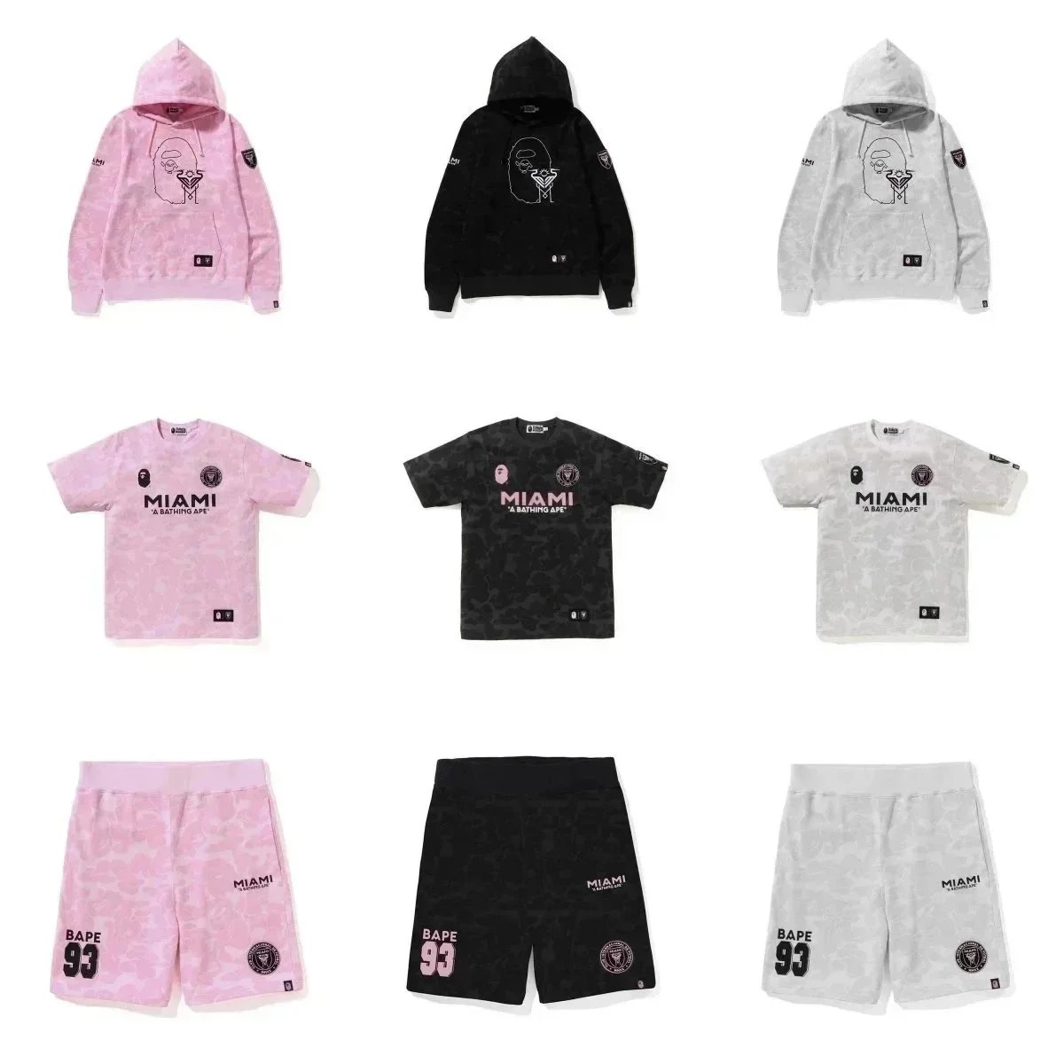 BAPE x MIAMI Collection Hoodies T-Shirts Shorts Streetwear