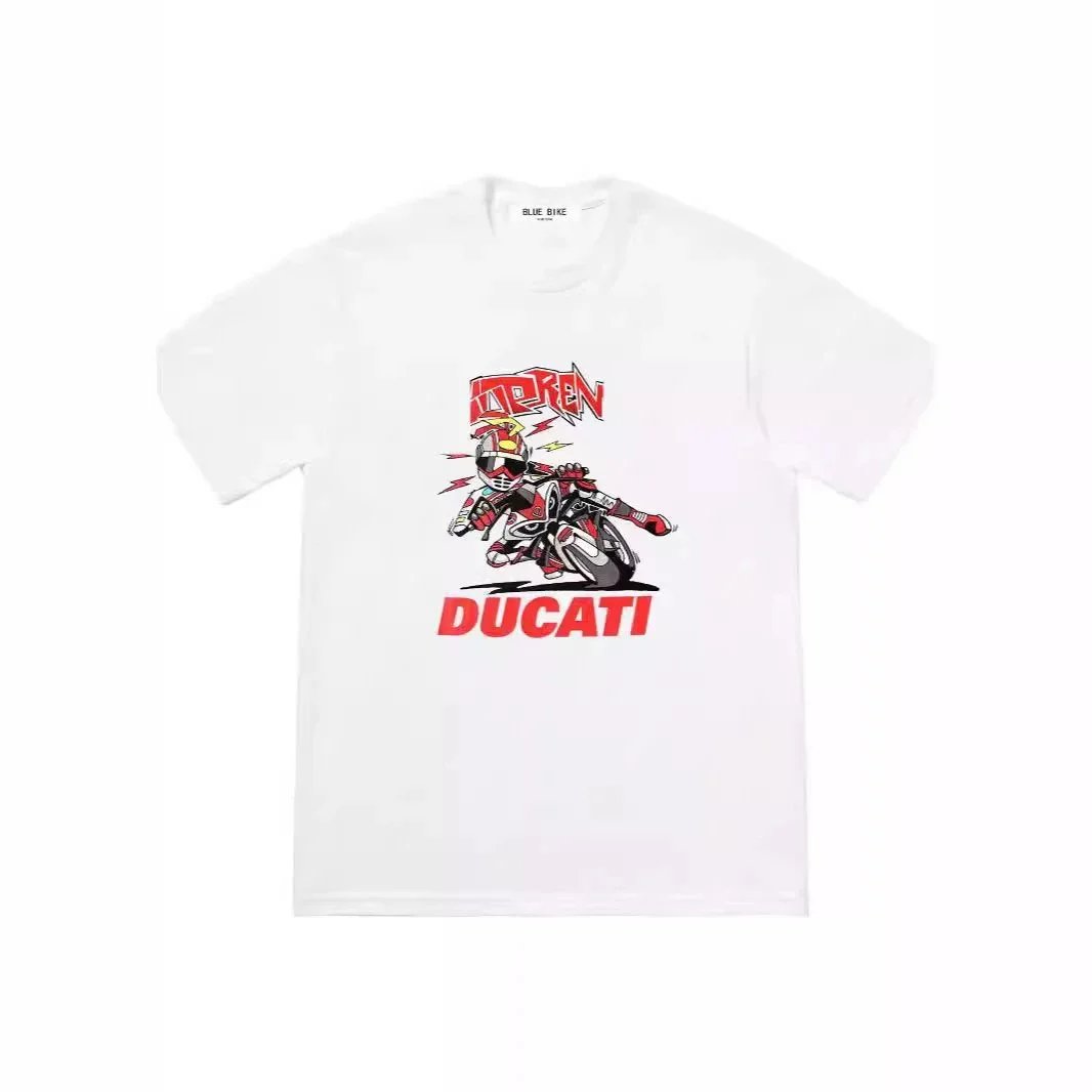 Ducati Racing T-Shirt for Men - White Graphic Tee