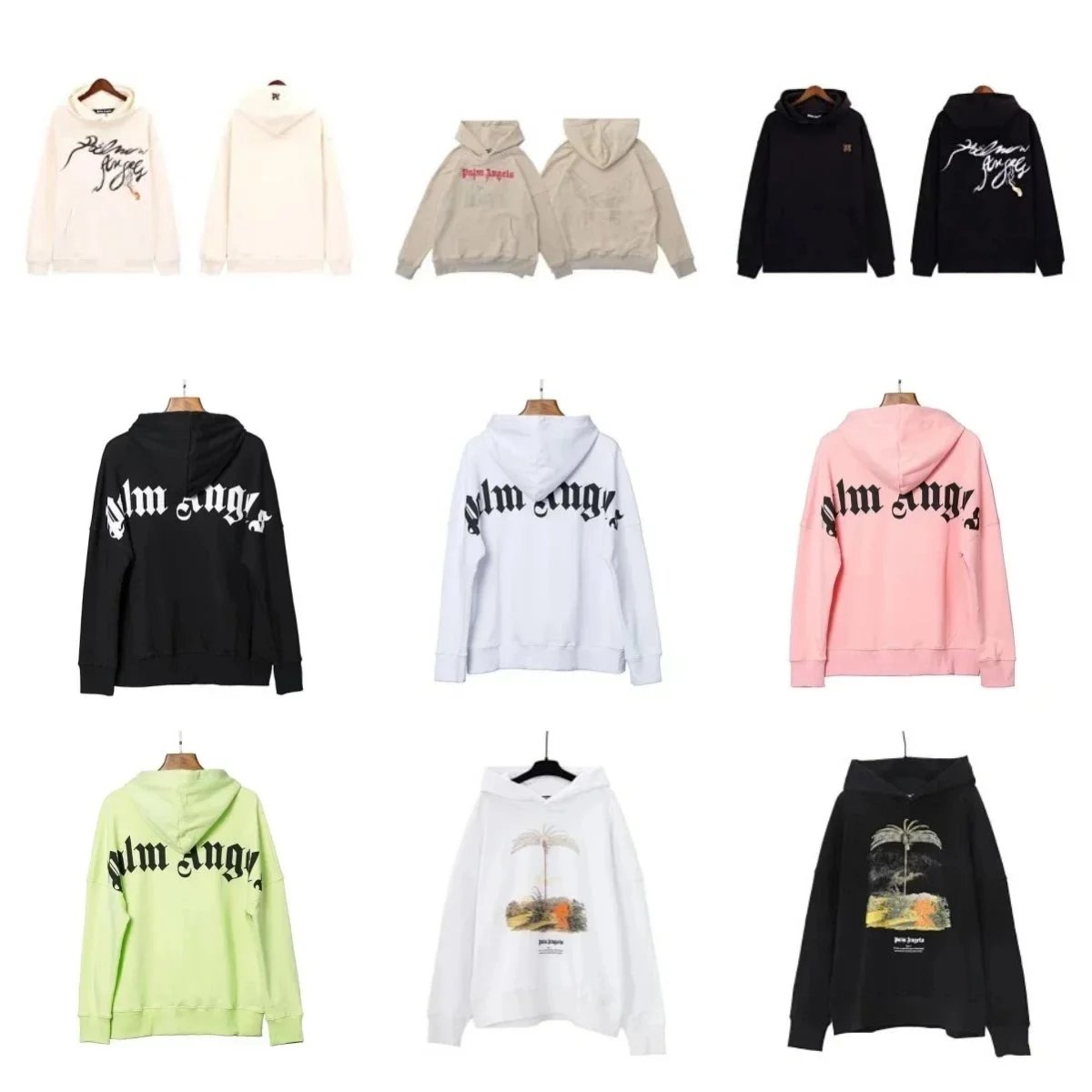 Palm Angels Hoodie Sweatshirt Oversized Logo Print Streetwear