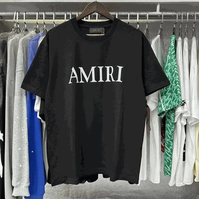 AMIRI Black Logo T-Shirt for Men and Women
