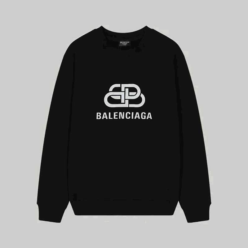 Balenciaga Logo Print Black Sweatshirt