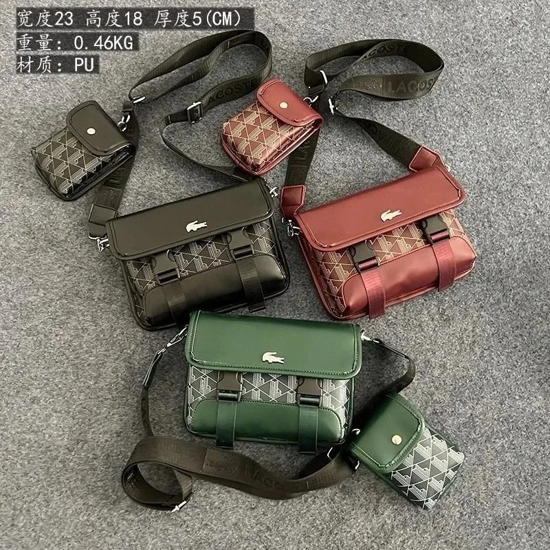 LACOSTE Crossbody Bag PU Leather Shoulder Bag for Women