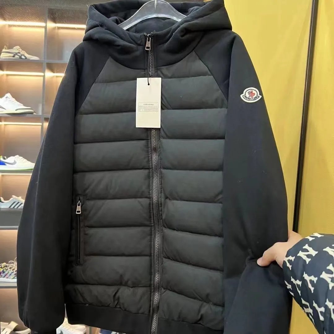 Moncler Black Hooded Down Jacket for Men