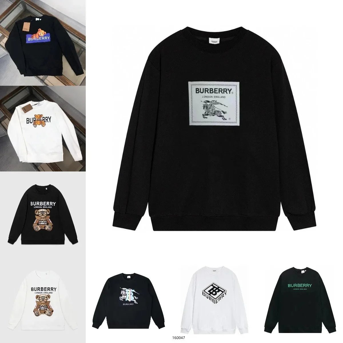 Burberry Logo Print Crewneck Sweatshirt for Men and Women