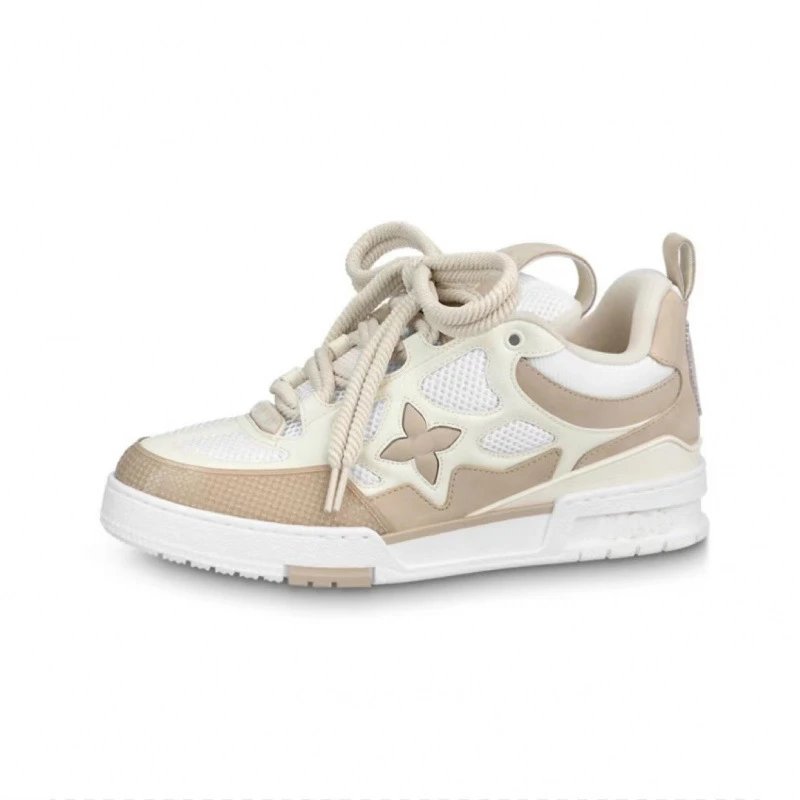 Converse All Star Low Top Sneakers Beige White Mesh