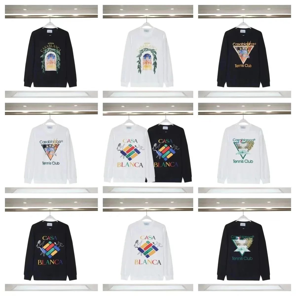 Casablanca Tennis Club Sweatshirts Long Sleeve Graphic Sweatshirt