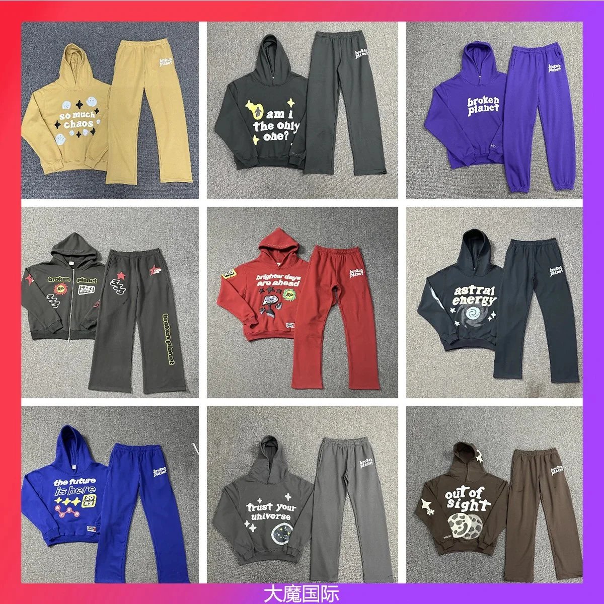 Broken Planet Hoodie & Pants Set - Trendy Streetwear Outfits for Men and Women