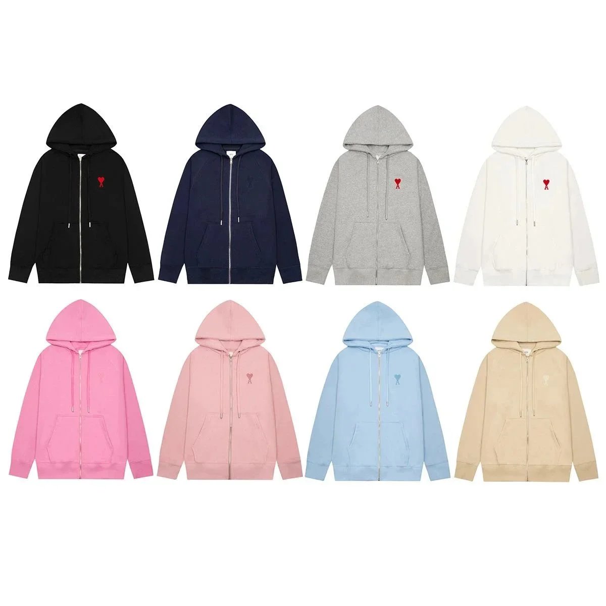 Comme des Garçons Heart Logo Zip-Up Hoodie