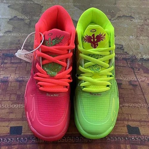 Adidas Wings 11 Basketball Shoes Pink and Green