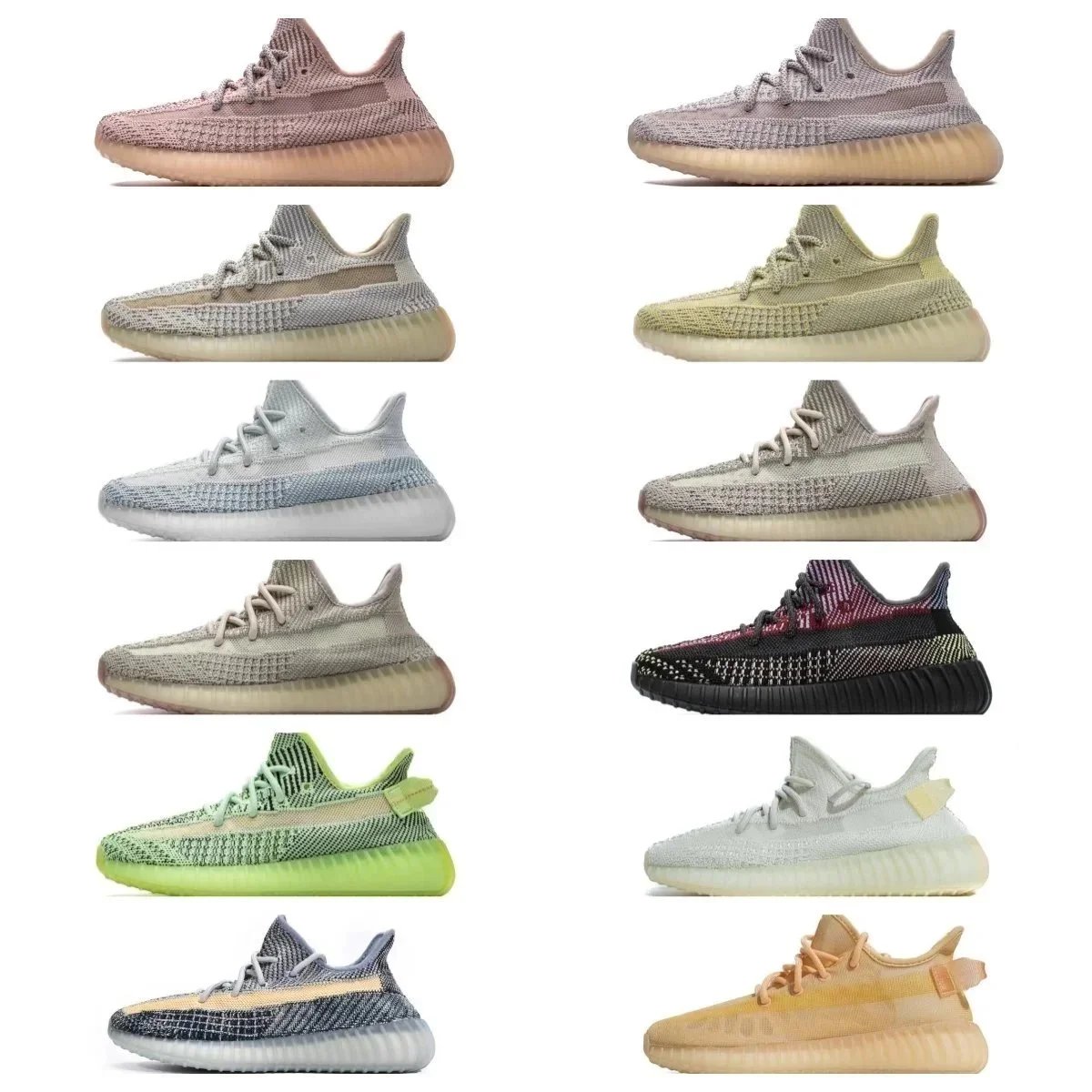 Yeezy Boost 350 V2 Sneakers - Premium Knit Running Shoes