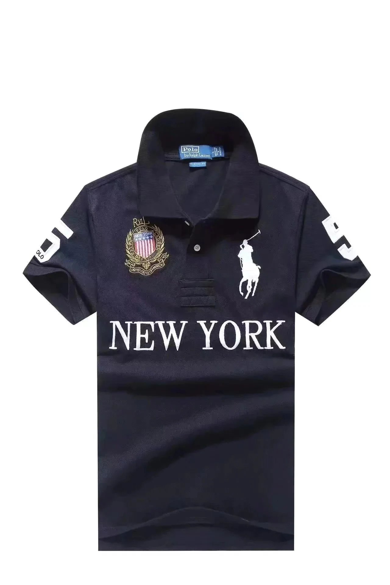 Polo by Ralph Lauren New York Embroidered Polo Shirt Men's Black